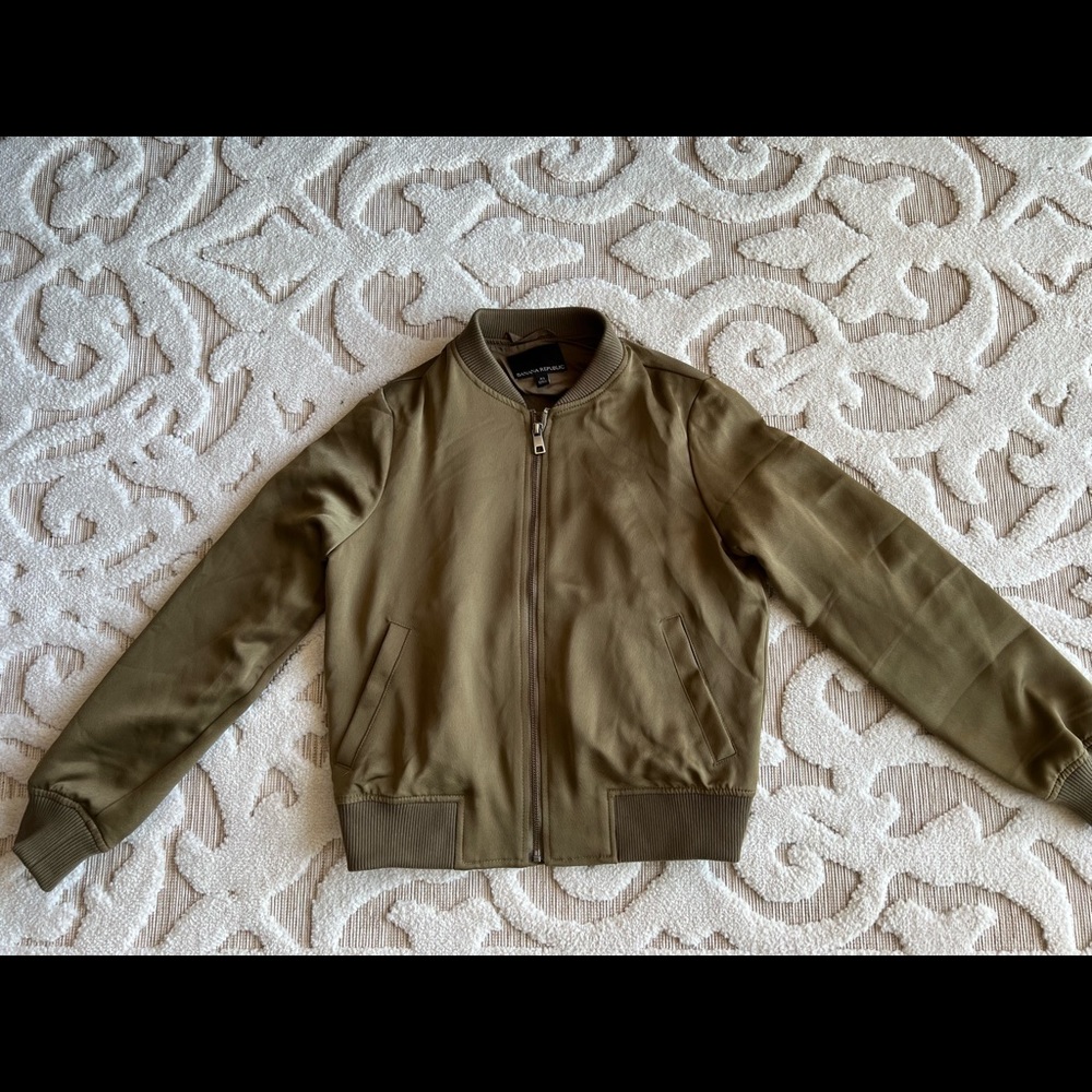Banana Republic Olive Green Bomber Jacket